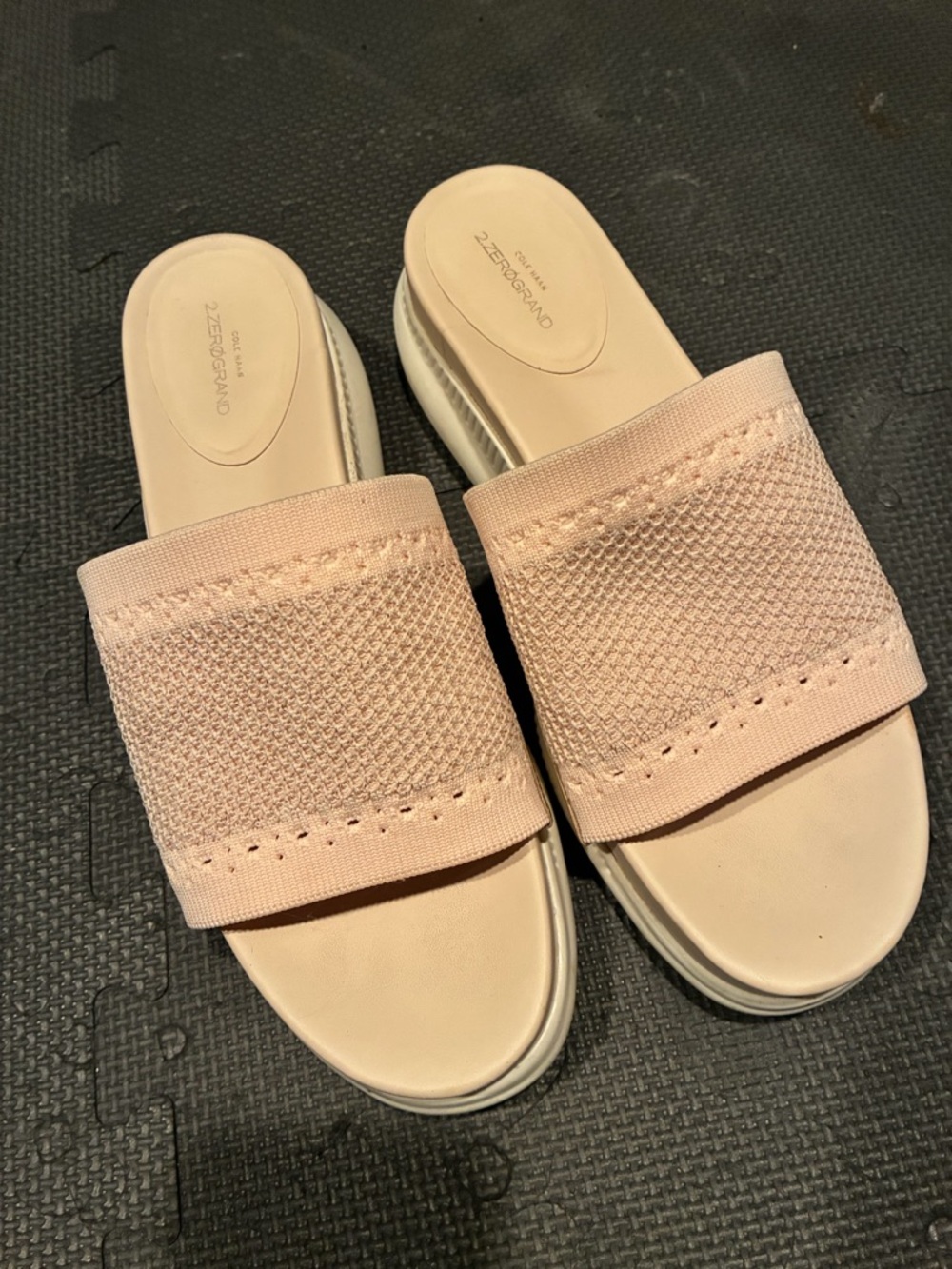 Cole Haan Blush Knit Slide Sandals